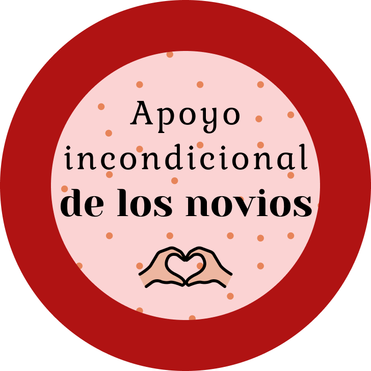 Chapa personalizada Apoyo incondicional de los novios